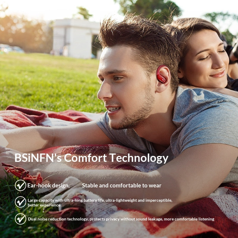 New Tech Noise-Canceling Wireless Ear-Hook Gaming Headset